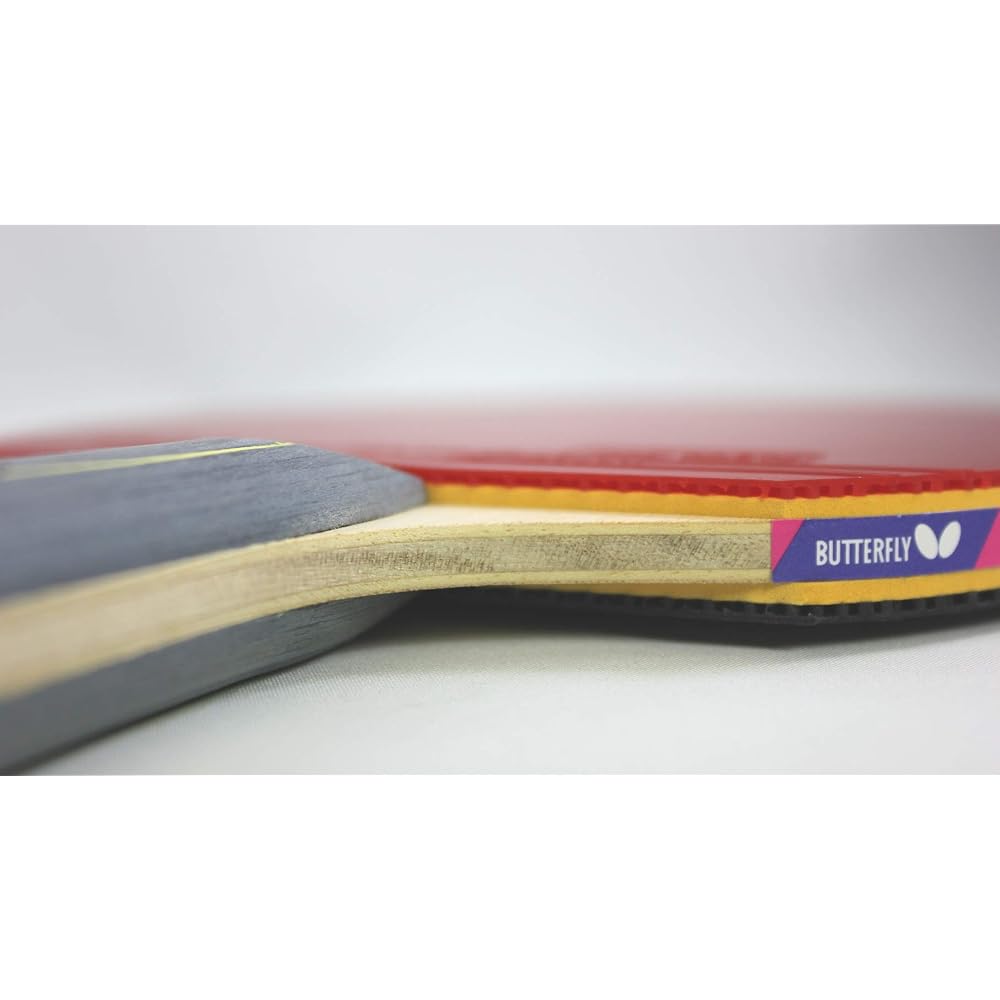 Butterfly Nakama S-10 Table Tennis Racket with 2 Balls - Wakaba 2.1mm Rubbers - ITTF Approved