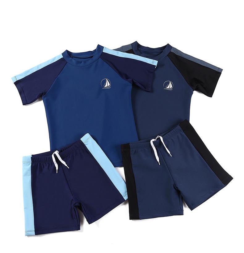 2026 Children's Sun-Protective Two-Piece Swimwear for Toddlers and Boys
