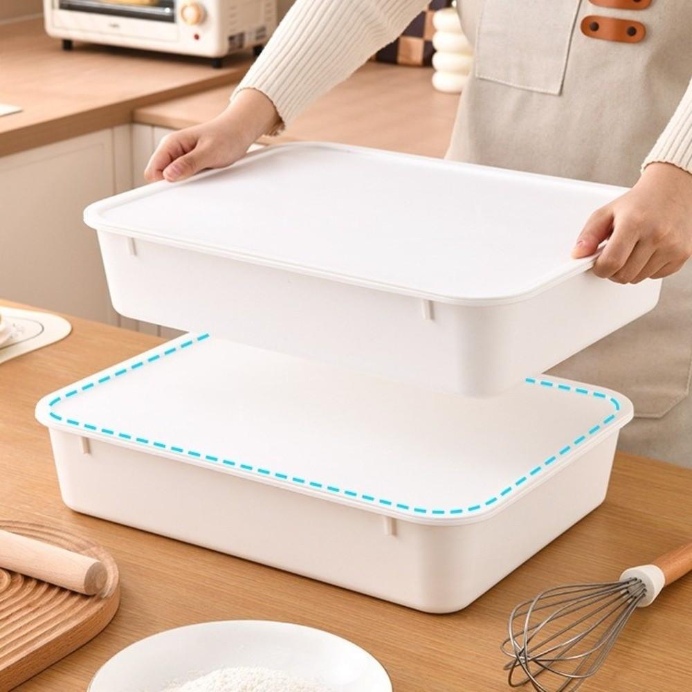 1/2 Pieces Air Tight Dough Proofing Box Sturdy Food Grade Proofing Container with Cover Food Storage Container Pastry Proofing