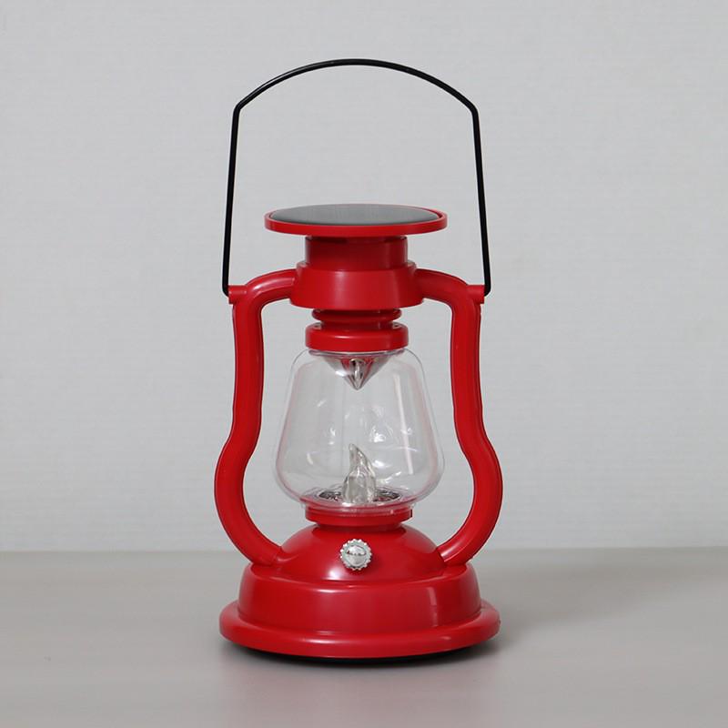 Solar Rechargeable Retro Kerosene Lantern - Outdoor Camping, Emergency, Tent & Night Light