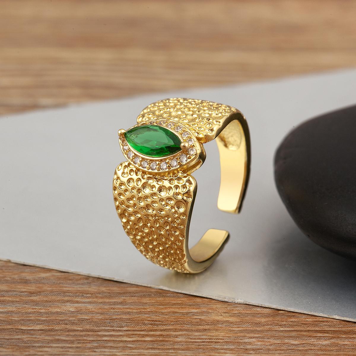 

Nidin New Retro Rose Red/Green Crystal Zircon Open Rings Adjustable For Women Men Banquet Wedding Party Vintage Finger Jewelry resizable зелёный