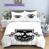 Biancheria da letto con motivo logo RB Leipzig Decorazione per la casa Regalo di compleanno (1 * copripiumino + 2 * federa, senza nucleo)