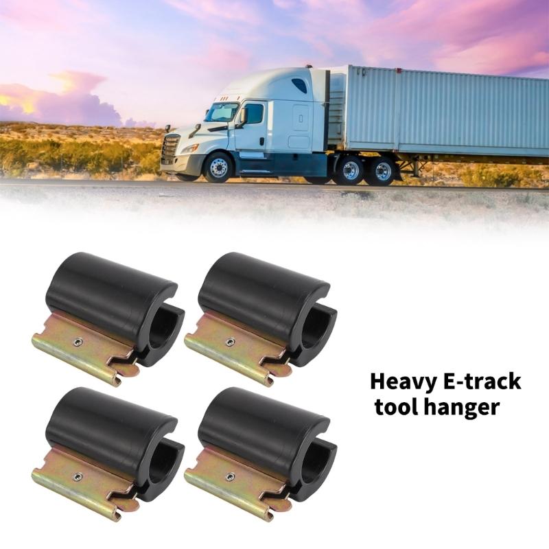 4pcs Multifunctional Tool Hangers for E Track Systems Accommodates Various Tool Sizes for Mechanic Logistics Personnel
