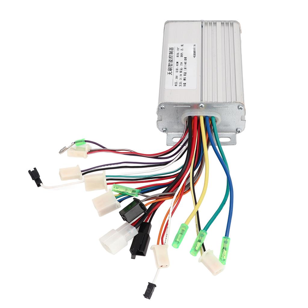Electric Bicycle Brushless Controller 36V 450W Aluminium Alloy Bike Controller for Electric Bicycle