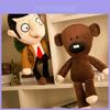 Mr Bean e Ursinho de Pelúcia Brinquedo de Pelúcia Macio Ideal para Crianças Presentes de Natal e Colecionáveis