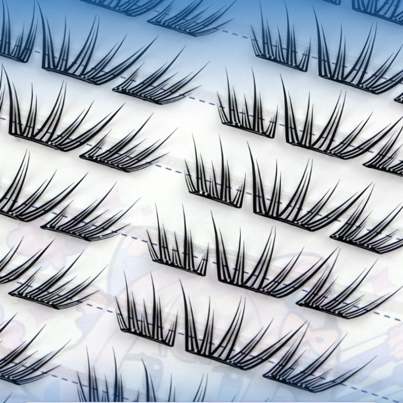 DIY Büschel Wimpern Klebefreie Falsche Wimpern Natürliche Wimpern Manga Wimpern Weiche Falsche Wimpern Tages-Make-up