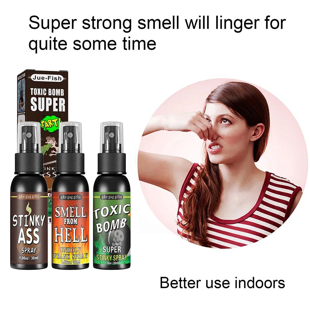 1-5PCS 30ML Halloween Party Stinky Gas Liquid Fart Spray Can Stink Bomb Non Toxic Smells Novelties Toy Ass-Smelly Stinky Gas