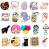 50 New Kitten Doodle Stickers Car Suitcase Laptop Mobile Phone Decoration Stickers Waterproof