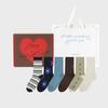 Merry Vintage Gift Socks Women 6P - 01 Love Velvet (Gift Set/Women's Socks) + Free Shopping Bag