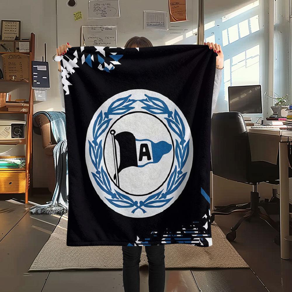 1PC DSC Arminia Bielefeld Patterned Flannel Blanket Suitable For All Seasons for Home Decor Warmth and Comfort Gifts Holiday Present