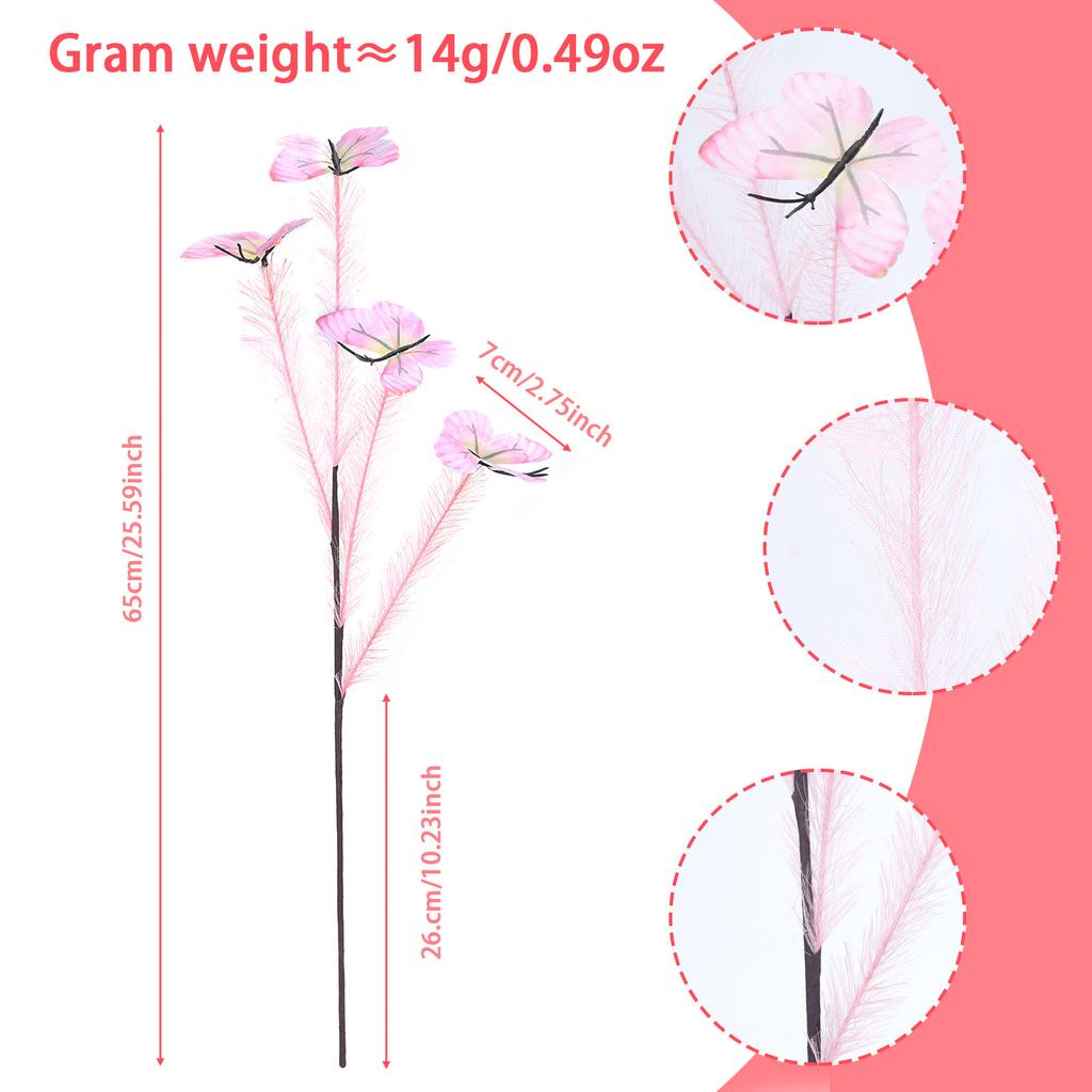 An artificial butterfly branch used for weddings, family offices, parties, decorating vases, and floral arrangements