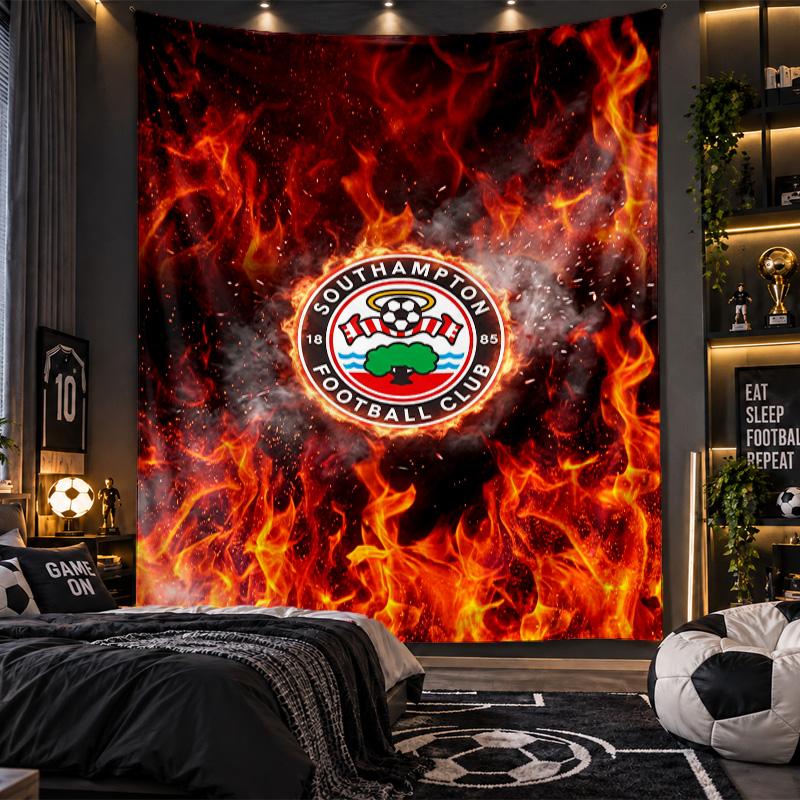 Wandbehang Tapisserie Southampton Fußball Druck Stoff für Wohnzimmer Schlafzimmer Heimdekoration