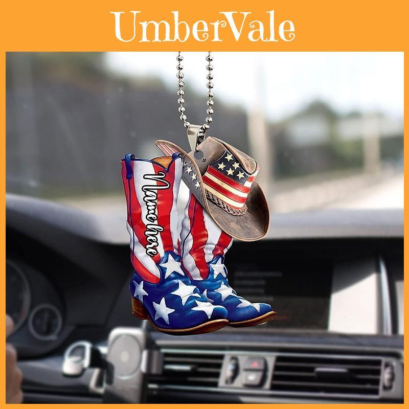 Wild West Floral Gift For Horse Lovers Vintage Cowboy Car Decoration Hanging Ornament