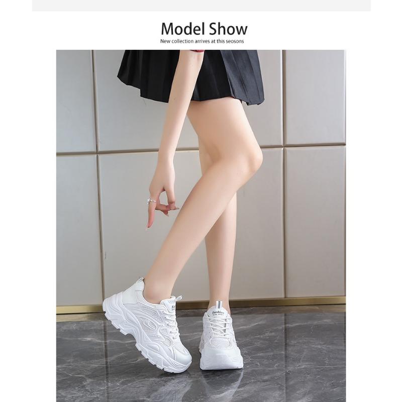 Black Internet Celebrity Thick Soled Fashionable Student Sports Shoes Casual Women's Shoes Spring