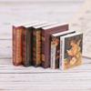 6Pcs/Set 1/12 Dollhouse Miniature Book Model Notebook Doll House Furniture Decor