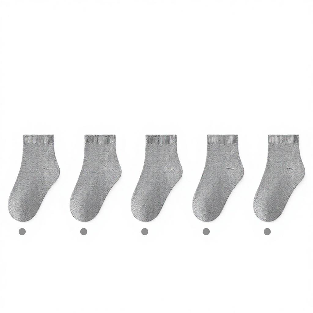Children's Crew SocksCotton Anti-Bacterial Seamless Spring/Autumn Boys' Girls' School Sports Socks White Black Gray