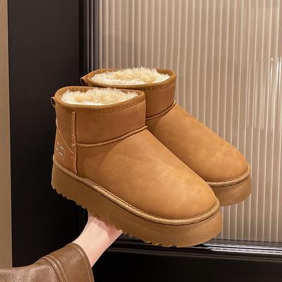2024 New Thickened Fluff Women's Snow Boots Comfortable Warm Ankle Boots Women Winter Ladies Shoes Chunky Botas Mujer
