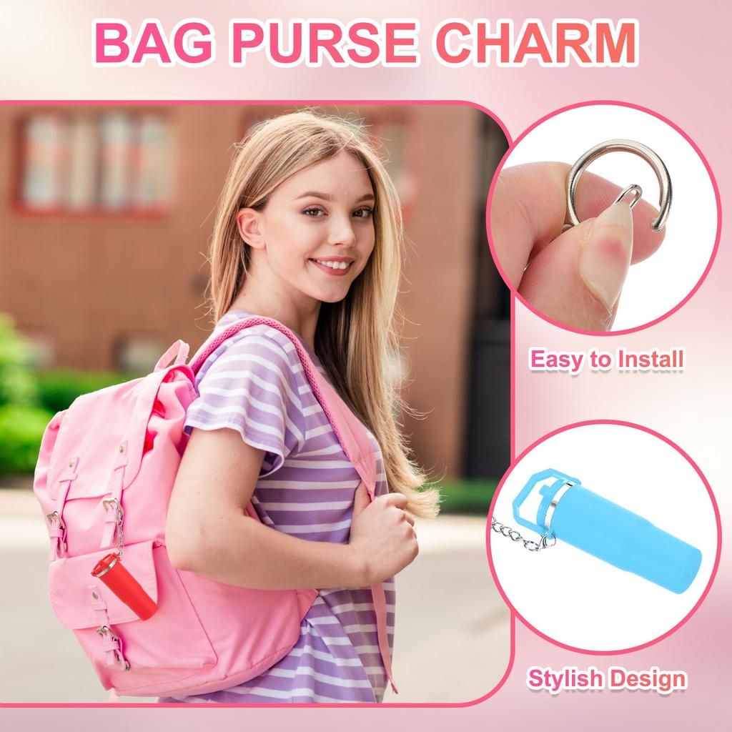 [PATIKIL] Mini Cup Keychains, Cute Cup Decorations, Keychain Ornaments for Backpacks, Handbags, and Purses, 6 Pieces, Style 1, Available In Orange,