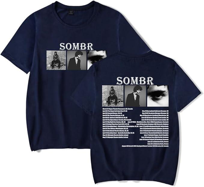 

Sombr Merch Live 2025 Tour TShirt Short Sleeve Fan Merch Unisex Women Fashion Clothing for Summer 4XL