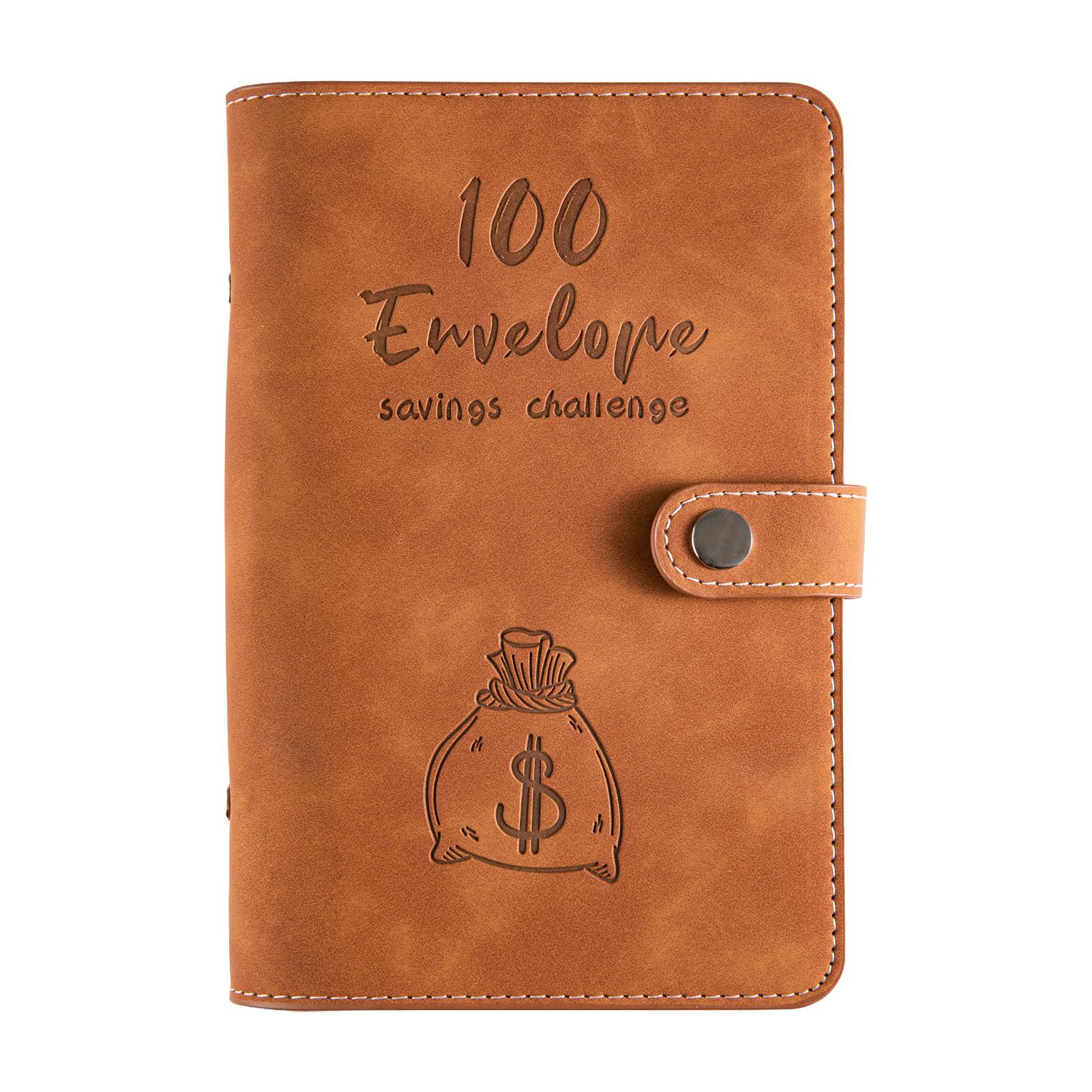 

PU Leather Binder Notebook A6 Size With Zipper Pocket Loose Leaf Organizer For Cash Envelopes Expense Tracking Adults