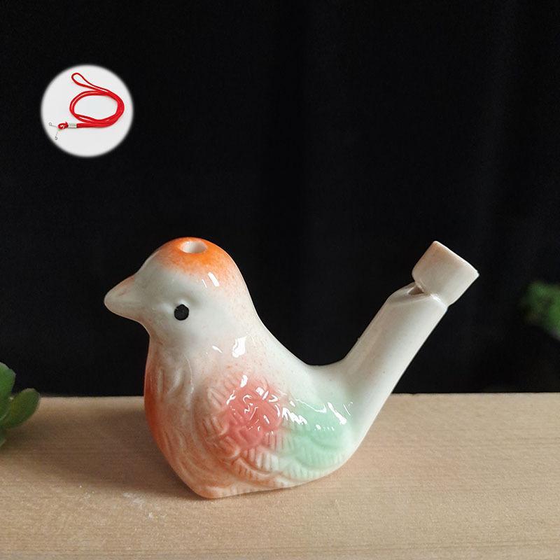 Ceramic Bird Water Whistle Hand Painted Colorful Animal Shape Water Bird Whistle Kids Musical Toy For Party Gift Souvenir