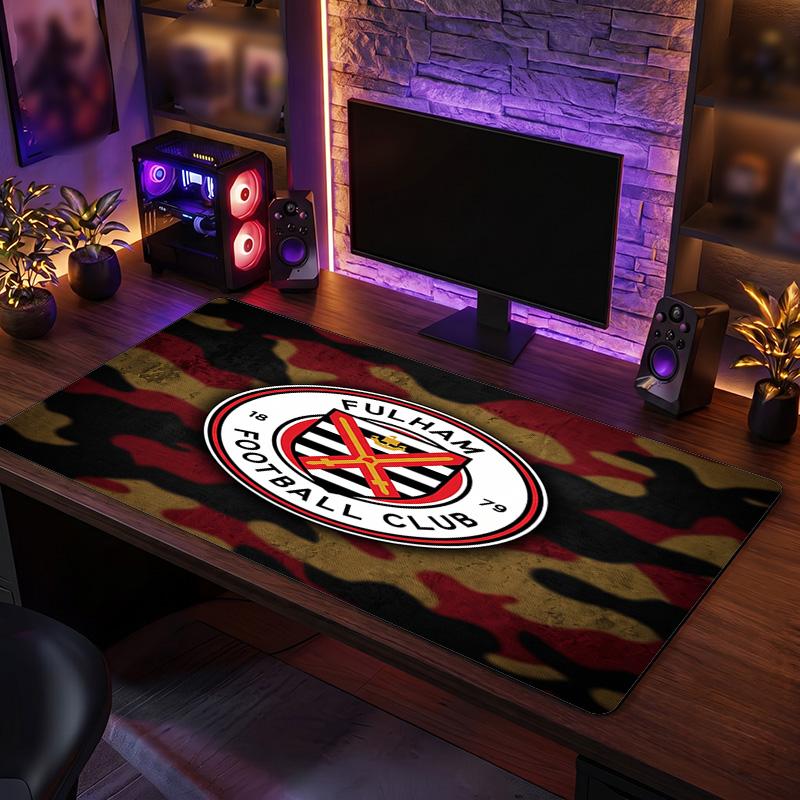 Fulham Football Print Large Mouse Pad, Anti-Slip Extended Gaming Desk Mat for Office Home