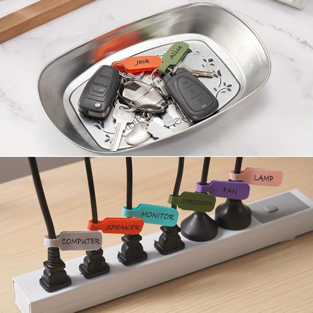 35pcs Multicolor Large Cable Labels, Self-Adhesive Mouse and Keyboard Cord Organizer Tags - Reusable Wire Management Tool