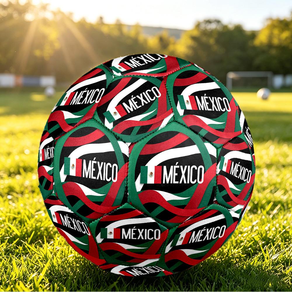 Mexico footbal Printed Size 5 Soccer Ball Wear Resistant Standard Adult Training Football Fan Gift for Indoor Outdoor Match Sports