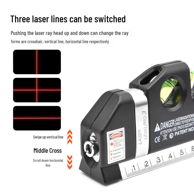 High Precision Infrared Mini Spirit Level with Magnetic, Drop-Proof Aluminum Alloy Design