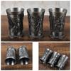 Metal Vintage Egyptian Wine Glass Liquor Cocktail Whiskey Wine Bar Cup Pharaoh King Tut Carved Goblet Water Cup Creative Small