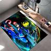 Greninja Print Flannel Carpet, Machine Washable and Non-Slip, Home Office Living Room Decoration