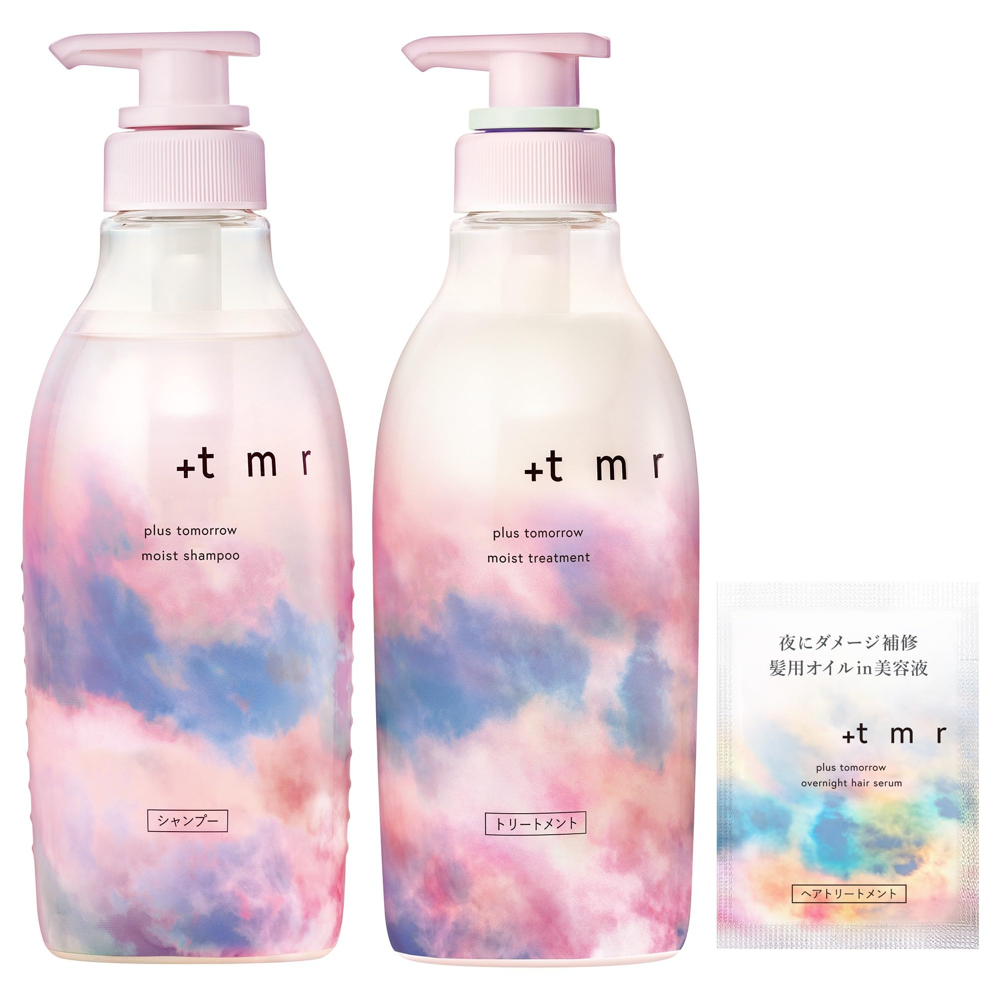 

[Amazon.co.jp Exclusive] Plus Tomorrow +tmr Shampoo and Treatment Set Bottle + Bonus [Moist] Protein Hair Care Damage Conditioner