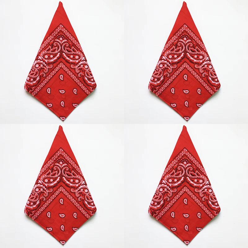 1/4/6pcs Paisley Bandana Printed Square Scarves Wristband Hair Band Neck Scarf Headwear Handkerchief Unisex Fashion Head Square
