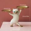 Nordic Resin Cat Tray Statue Bedroom Entrance Home Office Table Desk Decor Accessorie Key Candy Container Storage Sculpture