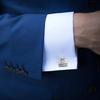 Copper Cufflinks for Men Stylish Pattern Sophisticated Gift Box Included Portable for Special Event