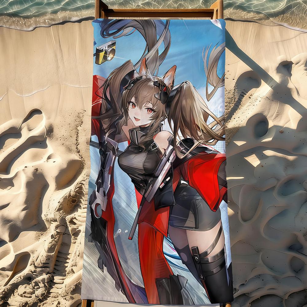 Gilberta Game Arknights Endfield Towel Sports Quick Dry Travel Camping Gear Sandproof Soft Light Large Beach Towel