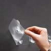 Hook Transparent Bathroom Wall Hanging Home Finishing Storage Tool Punch-free Continuous Row of Hooks Strong and Seamless Door Hanger