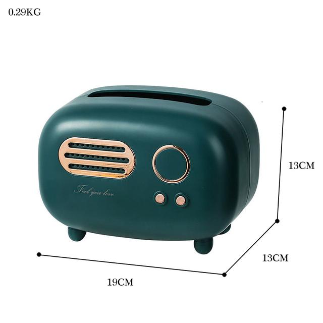 

Ретро радиомодель, коробка для салфеток, настольный держатель для бумаги, винтажный диспенсер для хранения, чехол для салфеток, органайзер, орнамент, украшение для влажных салфеток