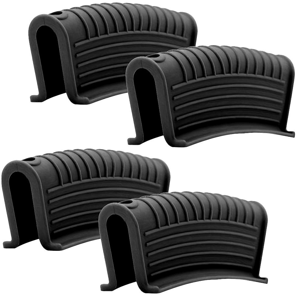 2/4pcs Heat-Resistant Silicone Handle Covers Non-Slip Pots Ear Clip Holder for Oven Baking Pan Protective Grips Kitchen Cookware