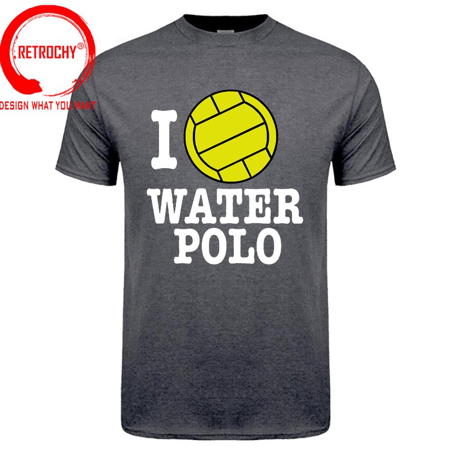 Funny Unisex T Shirts Unisex Novelty Tshirt I Love Waterpolo Cool T Shirt Unisex Cotton Tshirt Summer Brand TShirt Euro Size Tee Shirt