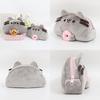 Cartoon Cute Cat Plush Makeup Bag Pen Case With Large Capacity For Girls And Teens