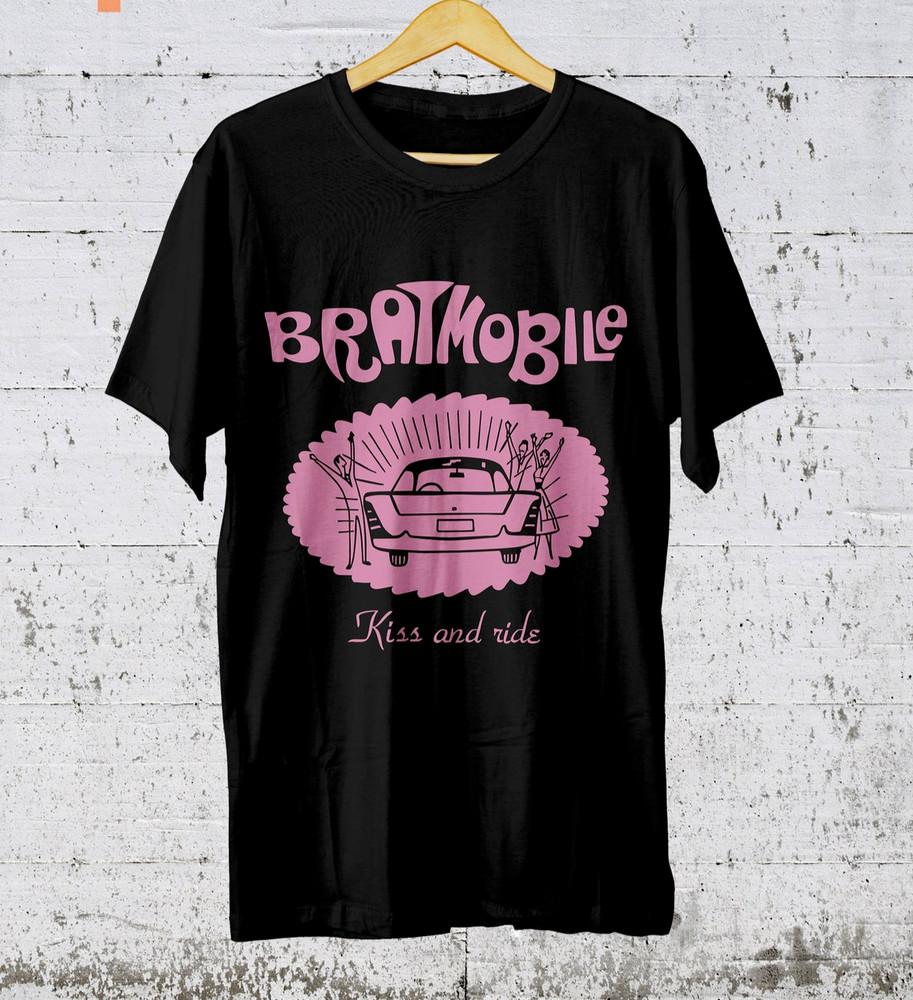Bratmobile Kiss and Ride T-shirt, Riot Grrrl Punk Rock Band Music Unisex Tee