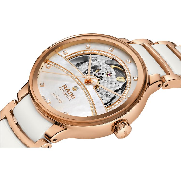 RADO Radar Crystal Series Automatic Mechanical Movement Skeleton Diamond Women's Watch Swiss Watch White Dial R30029932