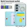Crossbody Cards Solt Wallet Ring Holder Leather Case For Samsung S25 Ultra S24 Plus S23 S22 A56 A16 A36 A26 Long Lanyard Cover