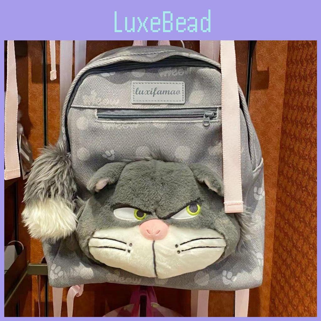 Backpack Plush Lucifer With Cartoon Art And Soft Material For School Leisure