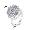 Zircon Spinner Ring Wholesale Crystal-Encrusted Rotating Adjustable Zircon Bulk Order Minimalist Rings