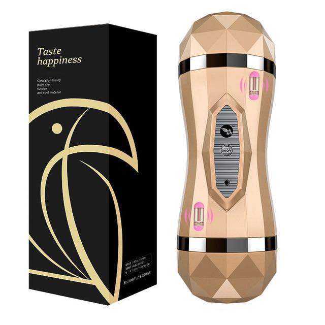 Male Masturbator Vibrator Real Vagina for Men Silicone Toy,Deep Throat Pussy Mouth Double Sex Toys