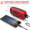 FM/AM/NOAA Weather Radio Hand Crank Self Powered Solar Emergency Radios with 3 LED Flashlight 2000mah Power Bank Smart Phone Charger