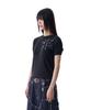 AAKAM Ribbed Star Ringer Top (Black)