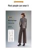 2025 Women's High-Waisted Fleece-Lined Lambskin Leather Pants - Slimming Loose Fit Straight-Leg, Ideal for Autumn and Winter